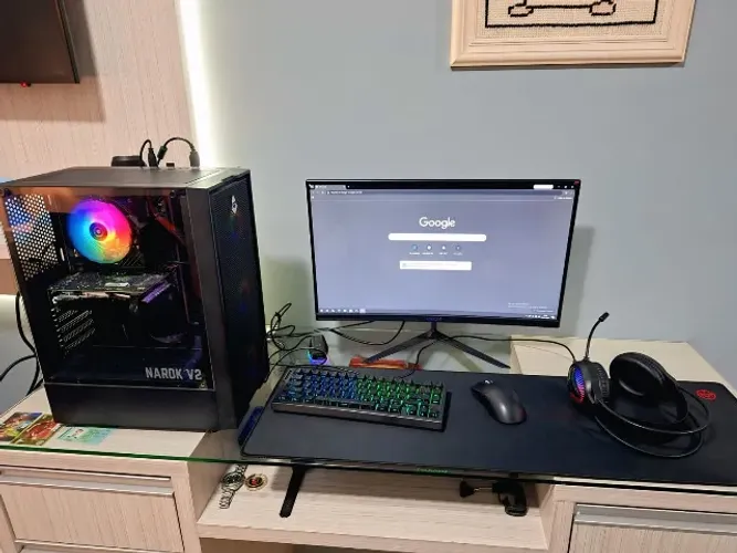 Setup Gamer Completo Ryzen 5 5500 16RAM + Monitor 180Hz + Kit Gamer