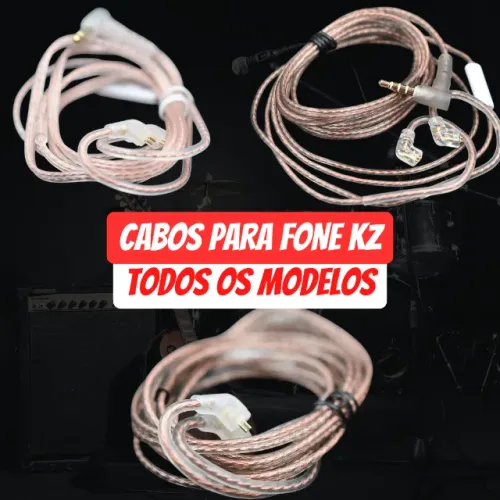 Cabo para Fone KZ Original Retorno de Palco - Monitor de palco, retorno profissional
