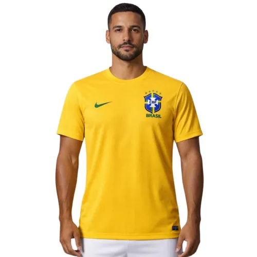 Camisa do Brasil amarela dry fit slim P M G E GG