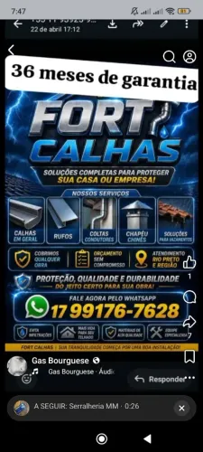Calhas telhados vazamento
