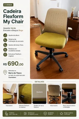 Cadeira Flexform My Chair em ótimo estado de conservação