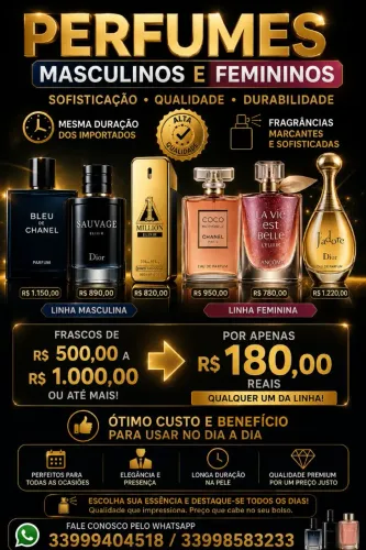 Perfumes importados alta qualidade mesma duração do mercado