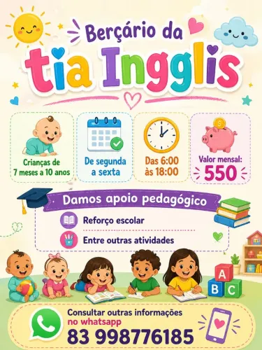 Berçário e reforço escolar 
