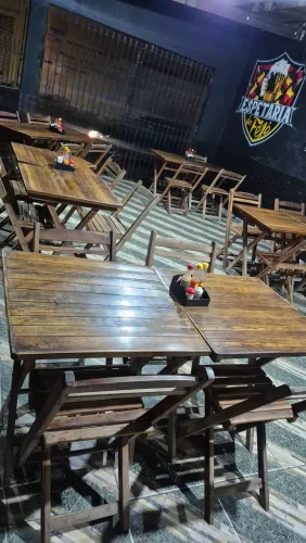 Comjuntos de mesa com cadeira de madeira