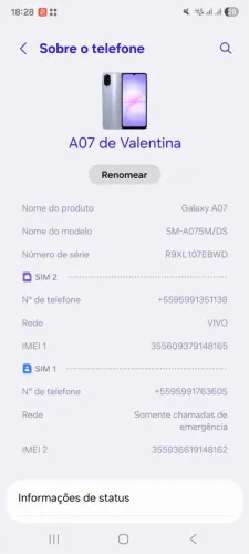 Celular A7 Samsung