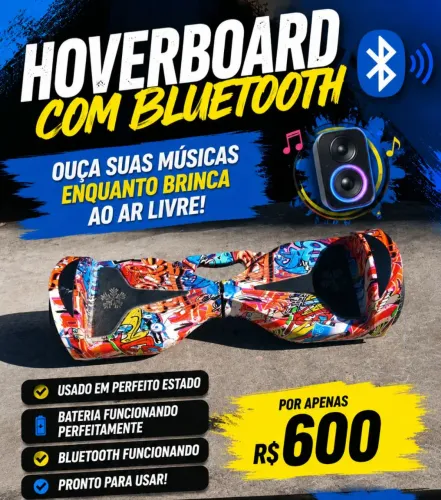 HOVERBOARD COM BLUETOOTH E LUZ DE LED