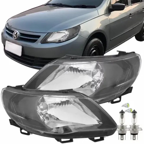 FAROL PAR GOL SAVEIRO E VOYAGE G5 2009 A 2013 Máscara negra