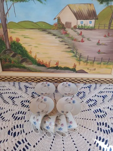Xícaras de café porcelana real 
