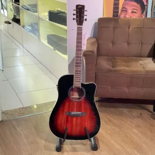 Violão Heritage Brownburst 41" Cutaway Zellmer - Brilhante