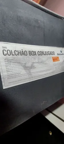 Cama box solteiro com colchão conjugado!