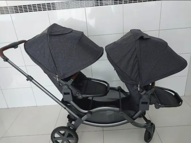 Carrinho abc design gêmeos com moises