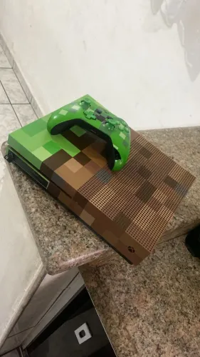 Xbox One S Minecraft Edição Rara Completa Com Caixa