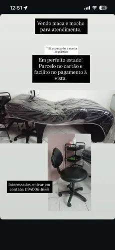 Maca Poltrona para Estetica + Mocho 