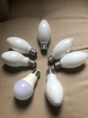 Lâmpadas tipo Vela Leitosa 6 unidades e 1 lâmpada convencional - 127 Volts usadas/testadas