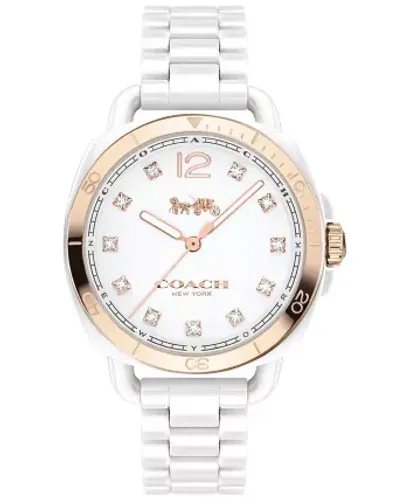 RELOGIO COACH TATUM 14502752 - PULSEIRA DE CERAMICA BRANCA