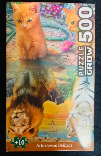 Quebra-cabeça: Puzzle Grow 500 Peças Adoráveis Felinos - Novo e Lacrado