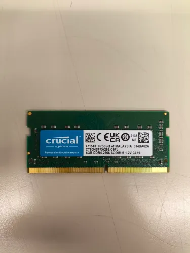 Memória RAM 8GB DDR4 2666MHz So-Dimm Crucial (Para Notebook) - Impecável!