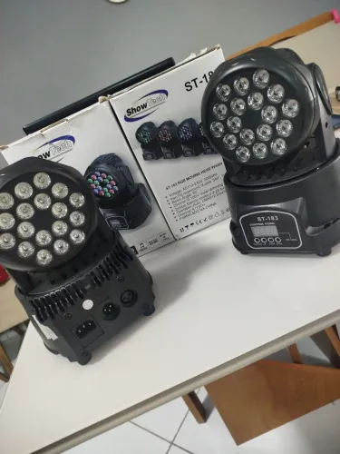PAR DE MINI MOVING RBG 18LEDS