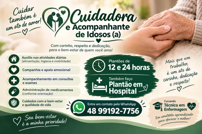 CUIDADORA DE IDOSOS!