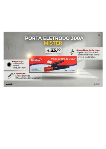 Porta Eletrodo 300A Mister