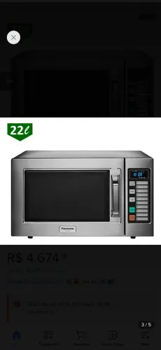 Forno micro-ondas Panasonic NE-1037