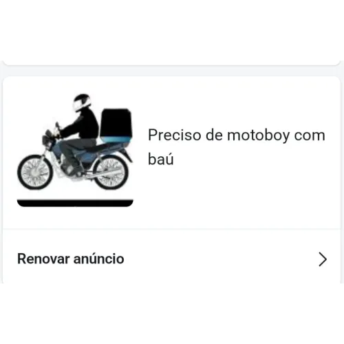 Preciso de motoboy com bau