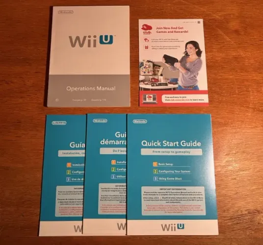 Manuais Wii U Originais - EM PERFEITO ESTADO