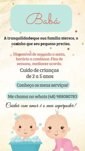 ? ESTOU À PROCURA DE OPORTUNIDADES COMO BABÁ! ?