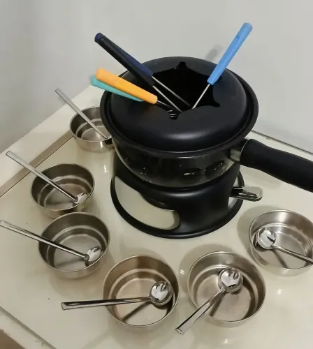 Conjunto de Fondue Brinox - 21 Peças (Carne, Queijo e Chocolate)
