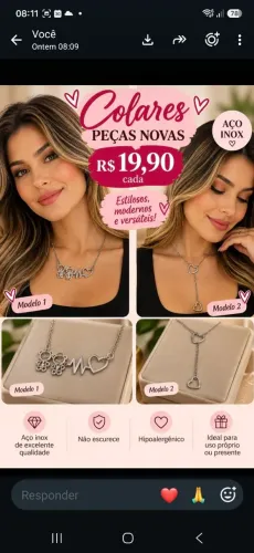 Colar em aco.