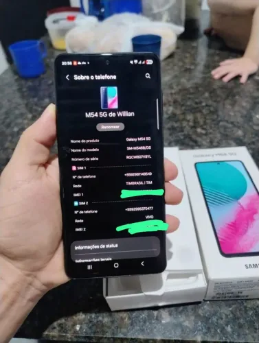 Samsung M54 5G , 8gb ram , 256gb memória bateria 6000mAh