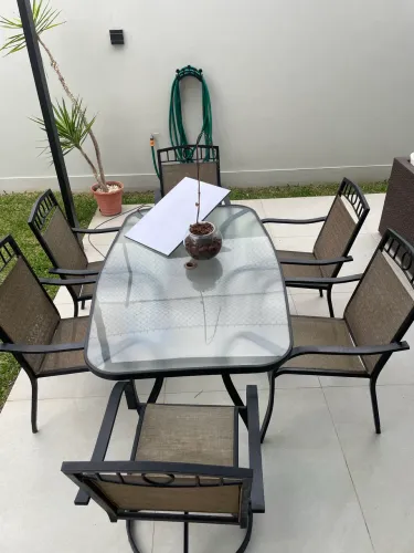Mesa Área Externa 6 cadeiras 