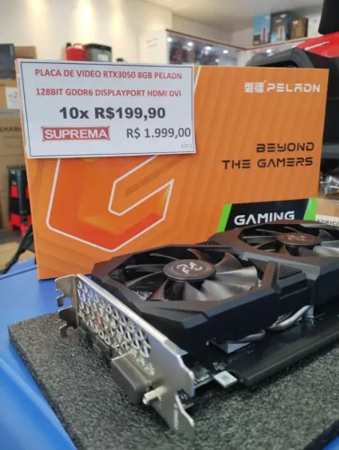PLCA DE VIDEO GTX 3050 8GB GDDR6 TEMOS + MODELOS TRAB C/ ATACADO VAREJO