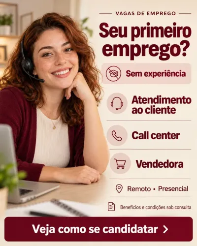 Vaga para atendimento, presencial e Remoto