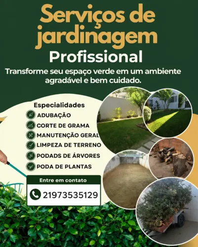 Jardinagem de Qualidade com Preço Justo. Corte, Poda e Limpeza . Chame PARA HOJE