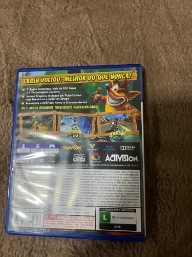 Jogo Crash Bandicoot N. Sane Trilogy PS4 Original Mídia Física