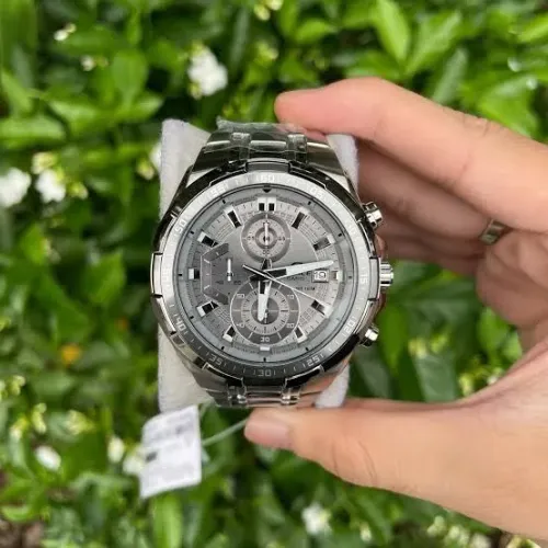 Relógio casio edifice - prata com cinza. Novo!