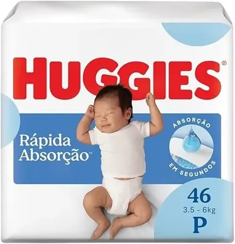 Kit 3 Pacotes - Fralda Huggies Tripla Proteção P - 46 fraldas