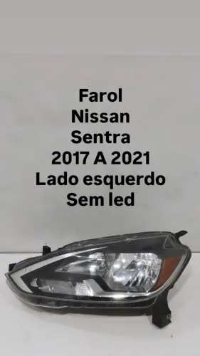 Farol Nissan Sentra 2017 2018 2019 2020 2021 Lado Esquerdo sem LED