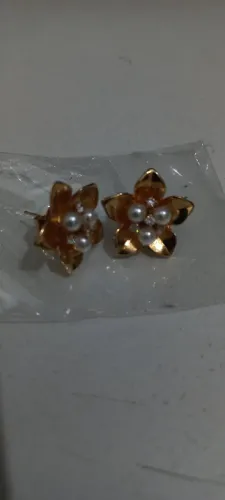 Brincos foleados a ouro