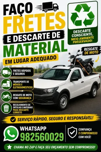 Fretes e descarte de material 