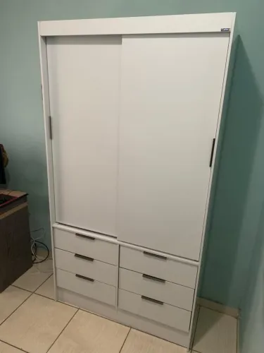 Guarda roupa solteiro 2 portas de correr 