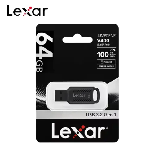 PENDRIVE LEXAR JUMPDRIVE V400 USB 3.0 64GB - NOVO E LACRADO