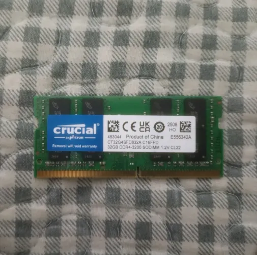 Memória Ram 32GB DDR4 SODIMM 3200Mhz Crucial