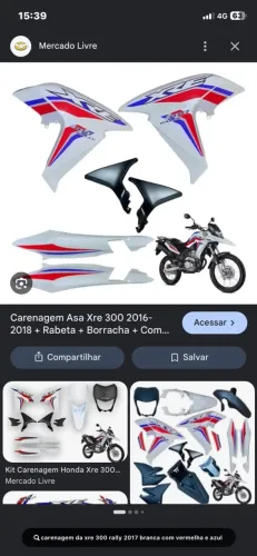 Carenagem de xre ano 2017