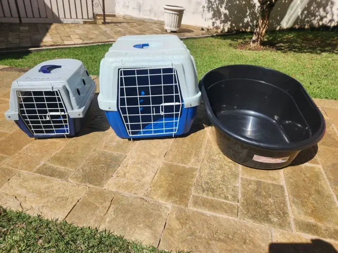 Caixas de Transporte para Pets + Caixa Sanitária - ótimo estado