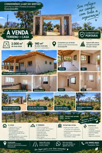Vendo sítio em Esmeraldas com casa construída
