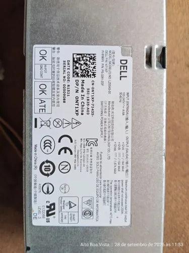 Fonte Deel L255AS-00 Deel P/N:NT1XP