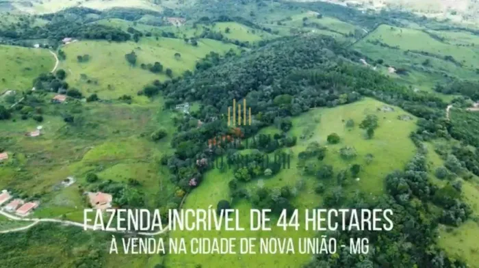 Fazenda incrível de 44 hectares à venda na Cidade de Nova União-MG.