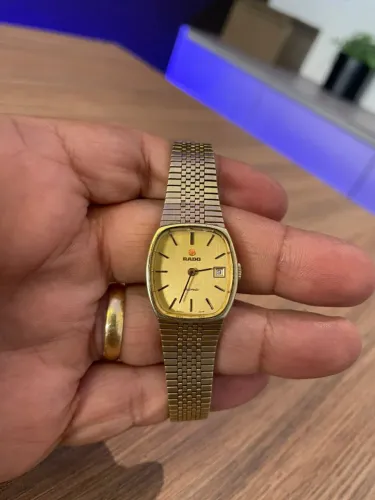 Relógio Rado Automático Ouro Vintage Suiço Anos 70 Swiss Made